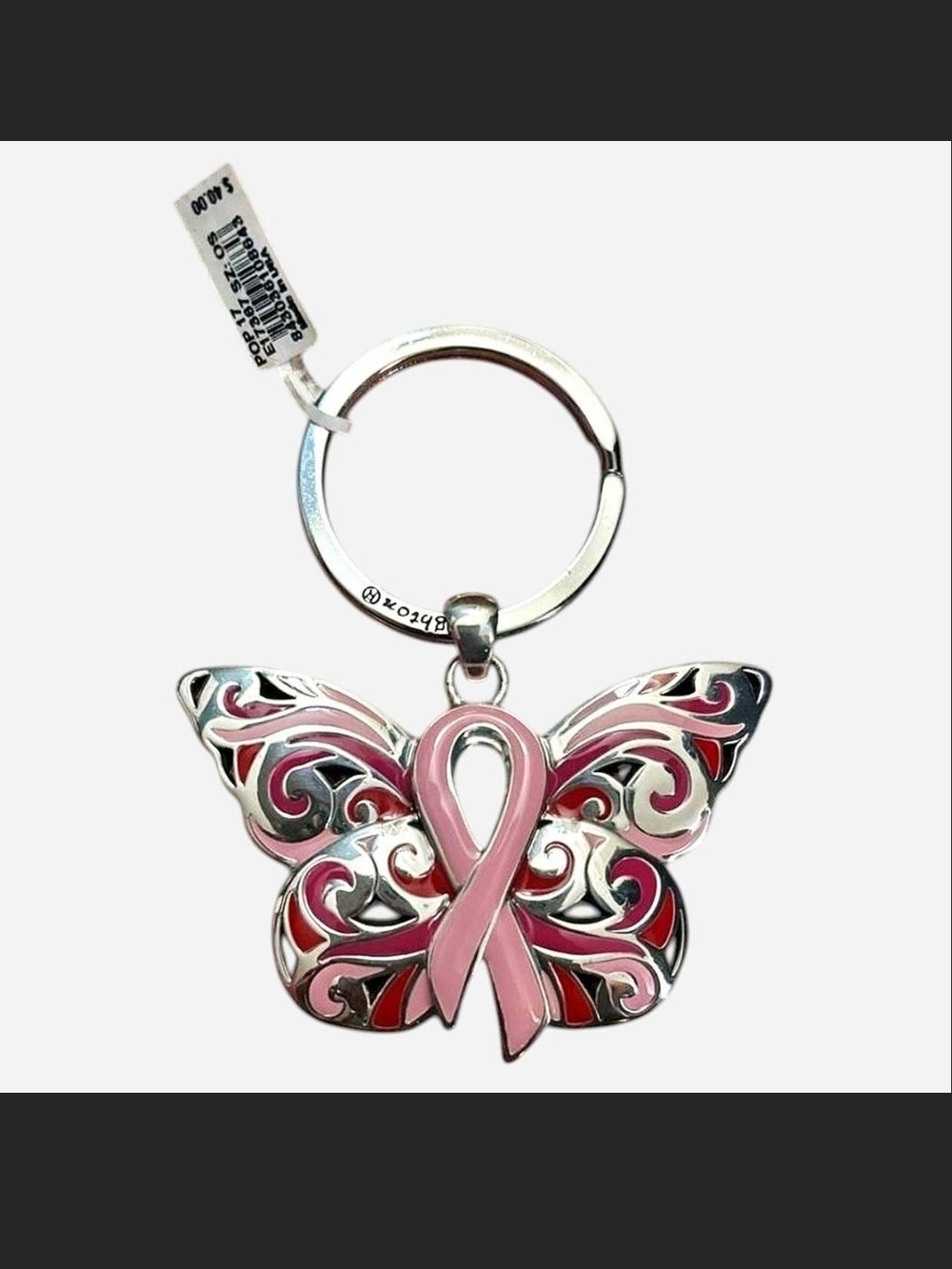 Brighton Power Of Pink Butterfly Ribbon Keychain